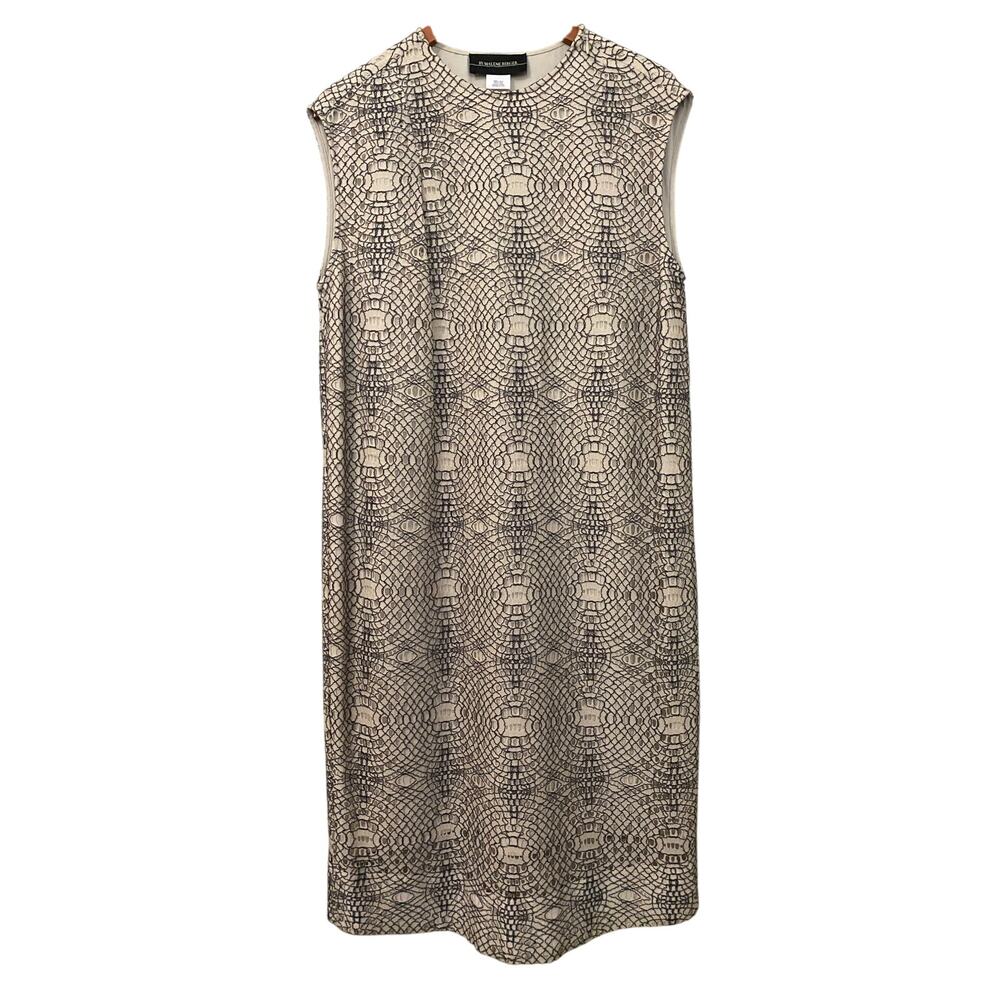 By Malene Birger Crochet Shift Midi Dress EU40 US 10 Tan Beige Neutral Lagenlook